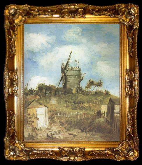 framed  Vincent Van Gogh Le Moulin de la Galette (nn04), ta009-2